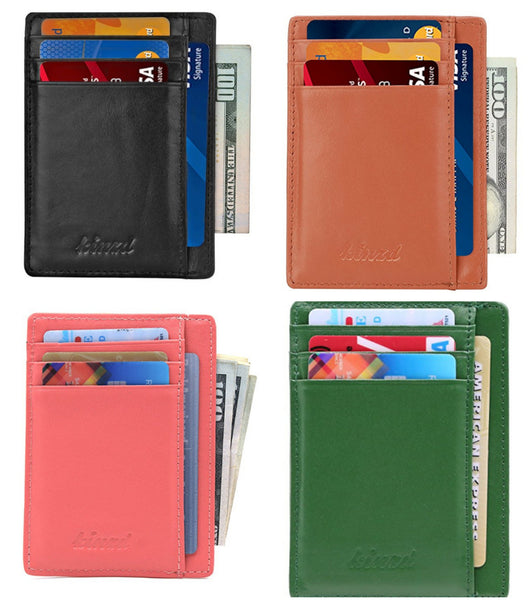Slim leather wallet