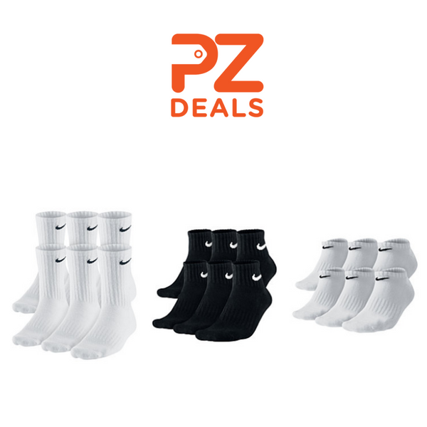 Calcetines de algodón Nike para hombre, paquete de 6