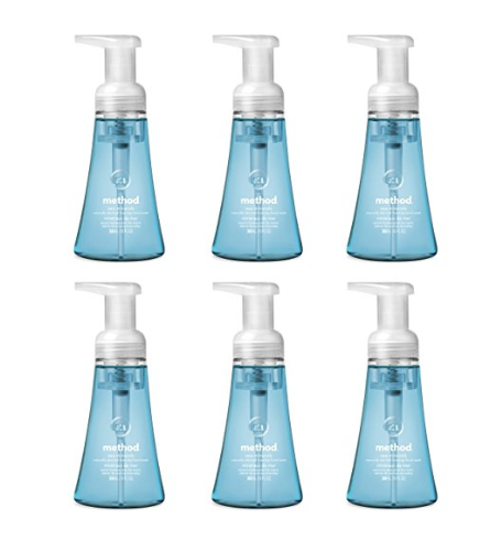 6 botellas de jabón de manos en espuma Method, minerales marinos