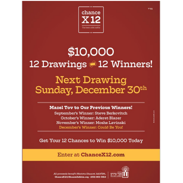 ANUNCIO: ¡Tú puedes ser el ganador de $10,000 - 12 sorteos 12 ganadores!