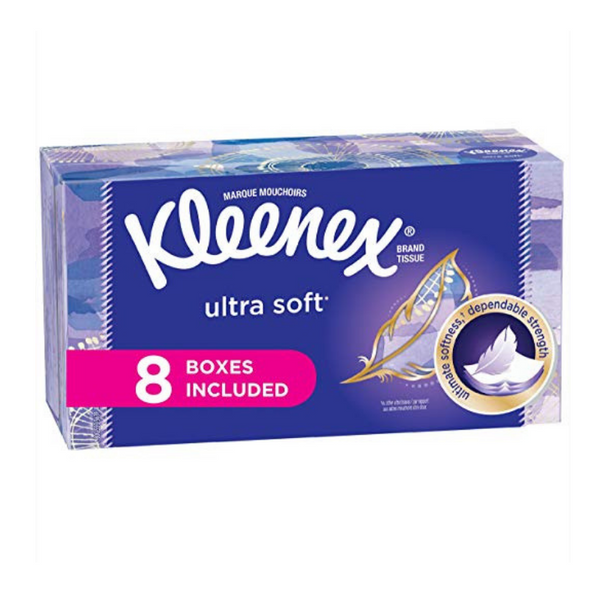 8 cajas de pañuelos faciales ultra suaves Kleenex