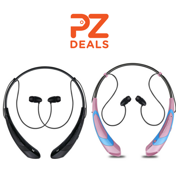 Auriculares inalámbricos Bluetooth con banda para el cuello y micrófono