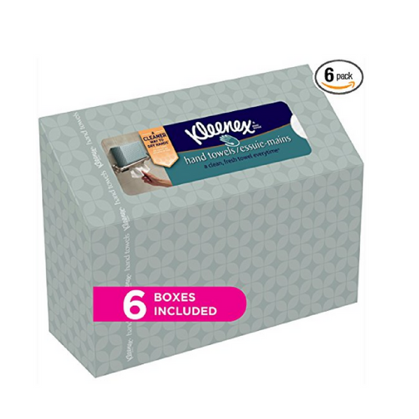 6 cajas de 60 toallas secamanos Kleenex