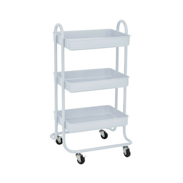 3-Tier Metal Utility Service Rolling Handle Storage Cart with wheels