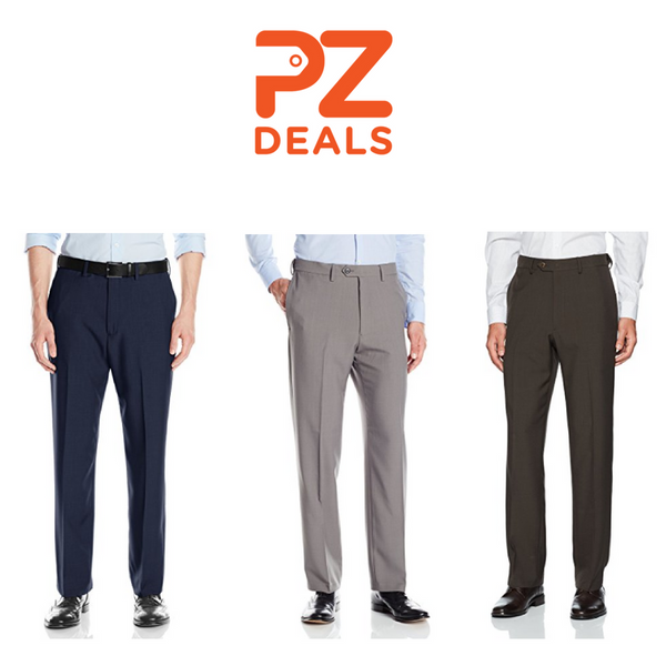 Haggar expandable-waist plain front pants