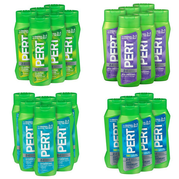 Ahorre a lo grande en 6 botellas de champú Pert 2 en 1