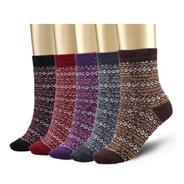 Pack of 5 Nordic Wool Women's Socks