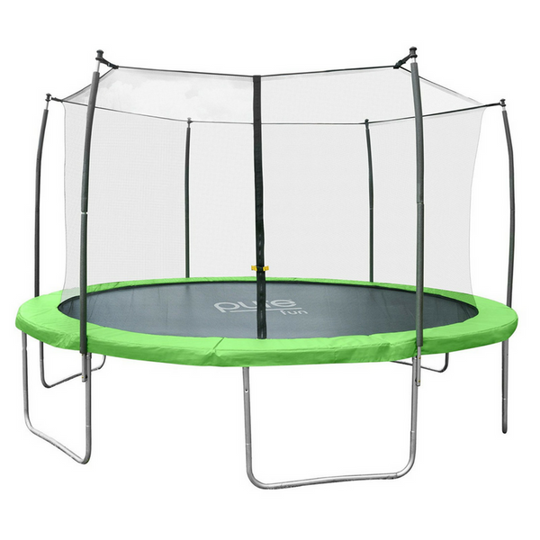 Pure Fun Dura-Bounce Outdoor Trampoline with Enclosure