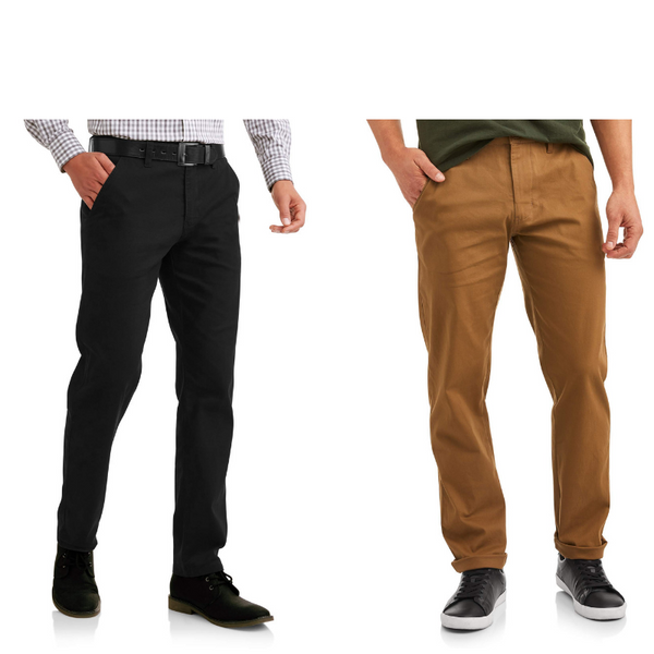 Seven Oaks Men's Stretch Slim Chino Twill Pants