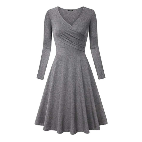 Women's Long Sleeve Elegant Vintage A Line Dress (6 colors)