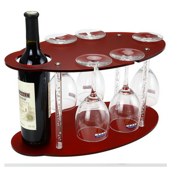 Estante para vino y copas