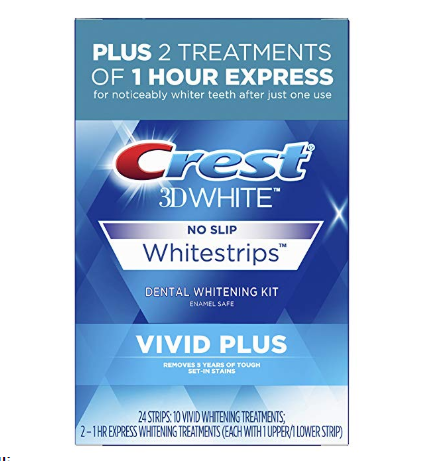 10 tratamientos Crest 3D Vivid Whitestrips + 2 tratamientos blanqueadores Express de 1 hora