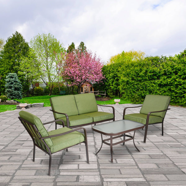 4-Piece Patio Furniture Conversation Set (2 Colors)