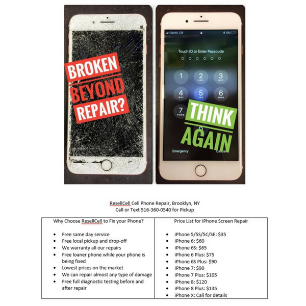 AD: Broken cell phone? Call ResellCell cell phone repair!