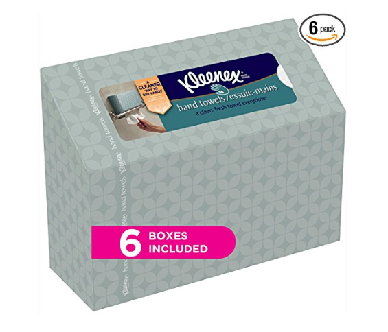 6 Boxes of Kleenex Hand Towels, 60 Hand Towels per Box