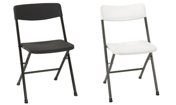 Set of 4 white or black Cosco folding chairs