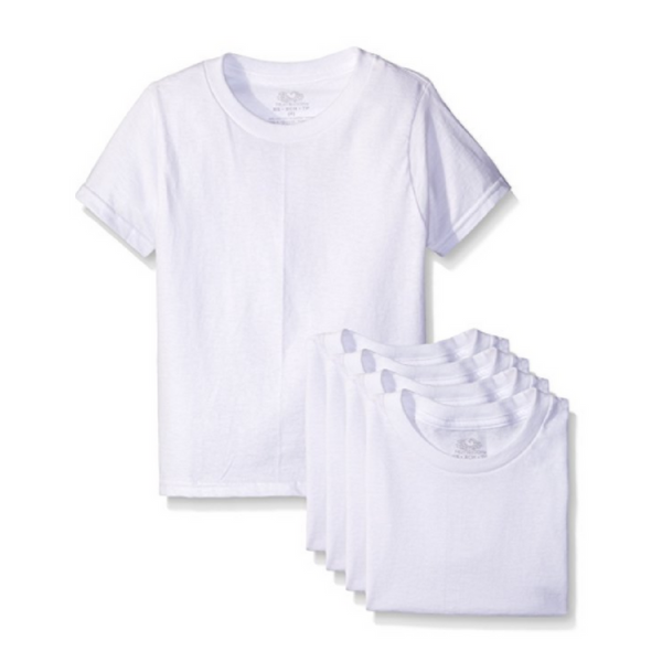 Pack of 5 Fruit of the Loom Little Boys' Crew Tees