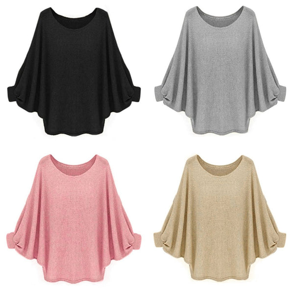 Womens Knitted Pullover Sweater Tops