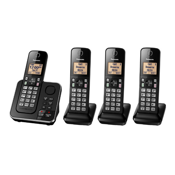 Teléfono Panasonic de 4 auriculares con contestador automático