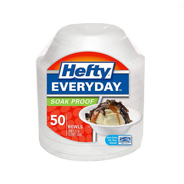 50 Hefty Everyday Foam Bowls