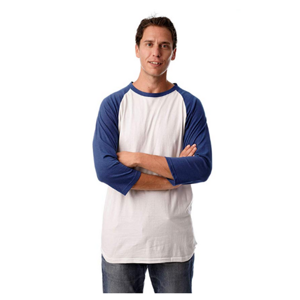 Men’s Baseball T Shirt with ¾ Raglan Sleeves