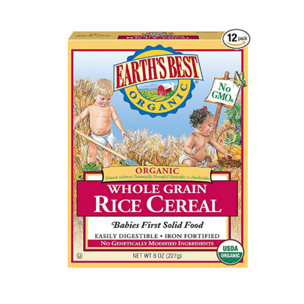 12 Boxes of Earth’s Best Whole Grain Rice Infant Cereal