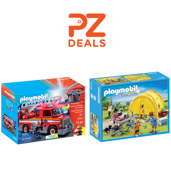 Playmobil Family Camping Trip and Resccue Ladder Unit On Sale
