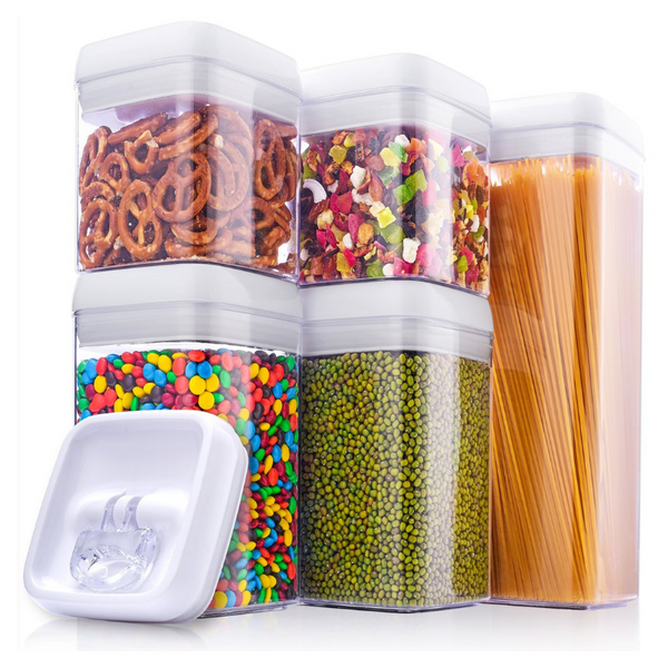5 piece air tight food storage containers