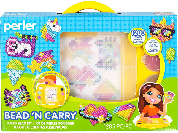 Perler Beads Bead 'n' Carry Craft Activity Kit, 1204 pcs