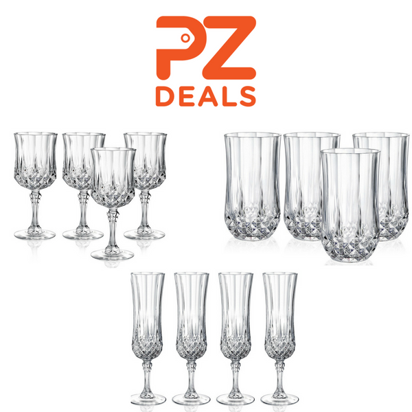 Set of 4 Longchamp Cristal D’Arques glasses
