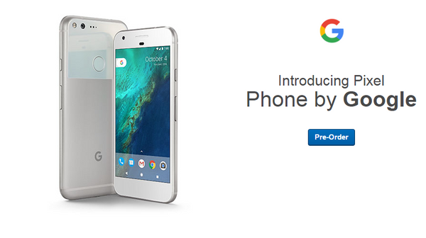 Pre-Order Google Pixel and get a $100 giftcard