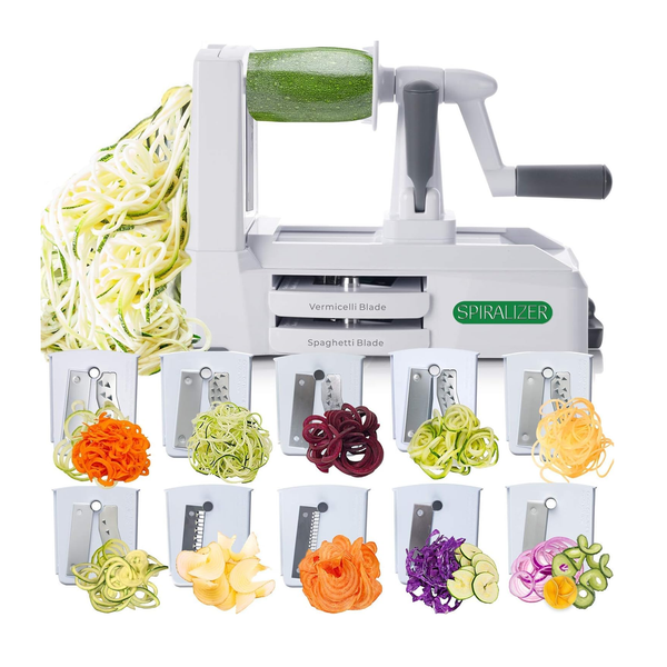 Cortadora de verduras Ultimate Spiralizer de 10 cuchillas con 4 libros electrónicos de recetas