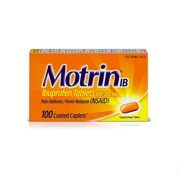 100 Motrin IB, Ibuprofeno 200 mg comprimidos
