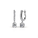 Cate & Chloe McKenzie 18k White Gold Plated Dangling Earrings (3 Colors)