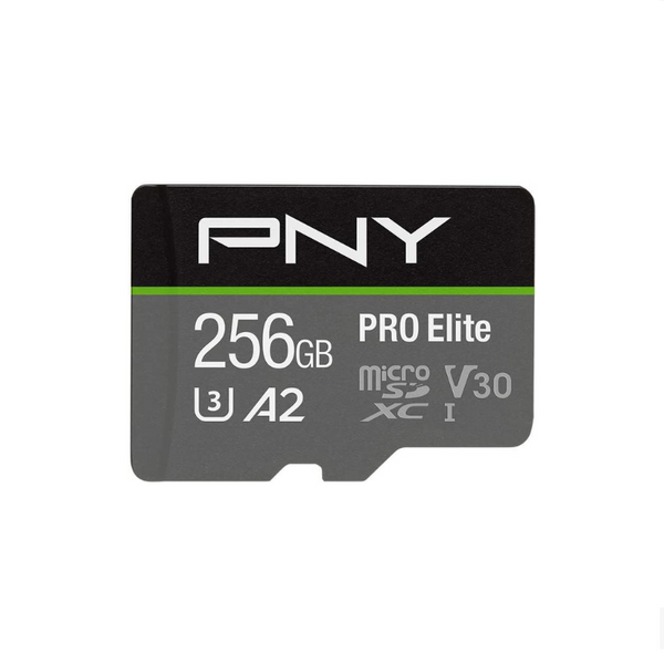 Tarjeta de memoria flash PNY 256 GB Pro Elite Clase 10 MicroSDXC