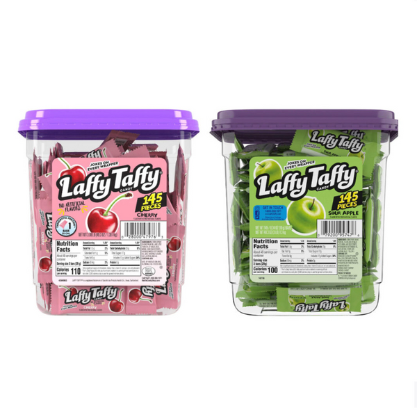 Jar Of 145 Cherry Or Green Apple Laffy Taffies On Sale