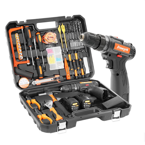 Kit combinado de herramientas eléctricas de 108 piezas con taladro inalámbrico