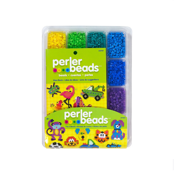 Kit de 4001 piezas de perlas fusibles surtidas de Perler con bandeja de almacenamiento y libro de patrones