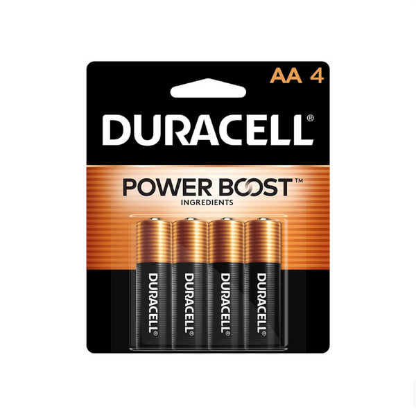 4 Duracell Coppertop AA Batteries