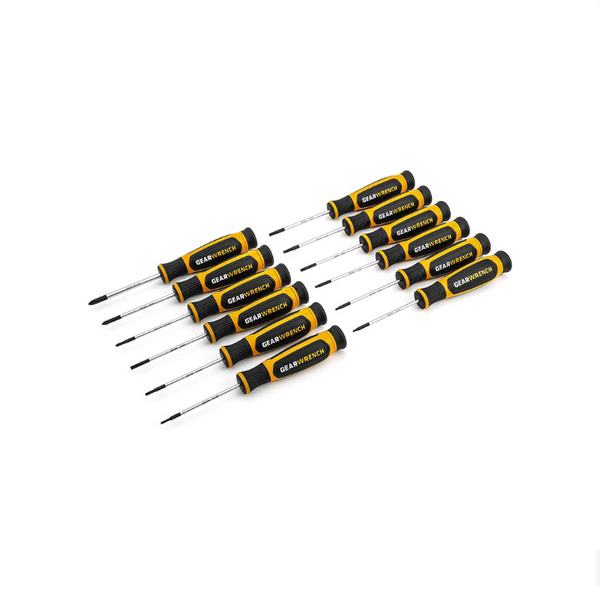 Destornillador de doble material Gearwrench Phillips/ranurado/Torx de 12 piezas