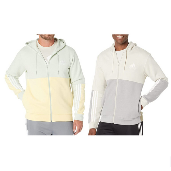 adidas Men’s Essentials Colorblock Full Zip Hoodie
