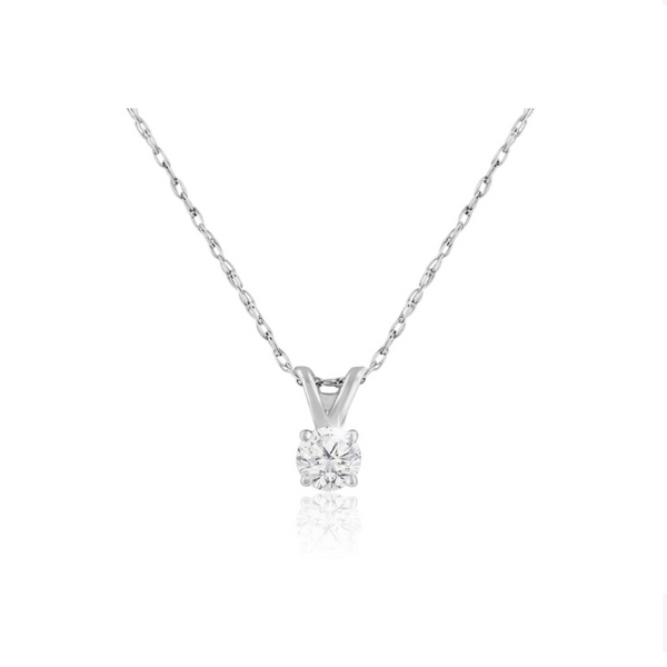 1/10 Carat Diamond Solitaire Necklace