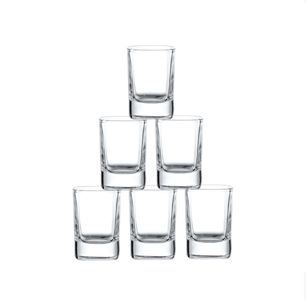 6 Heavy Base Shot Glasses