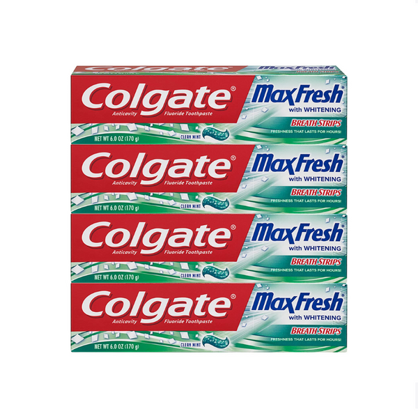 Pack of 4 Colgate Max Fresh or Max Clean Whitening Toothpaste
