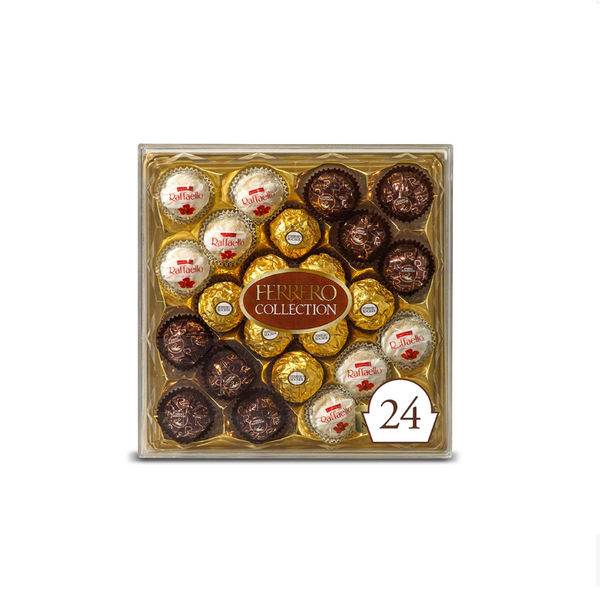 24 Ferrero Collection Premium Gourmet Assorted Hazelnut Milk Chocolates