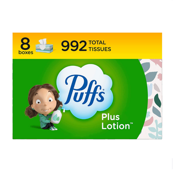 24 Boxes Of Puffs Plus Lotion Facial Tissues