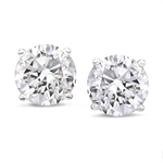 Amazon Collection 2 Carat 14K Gold Round-Cut Diamond Stud Earrings