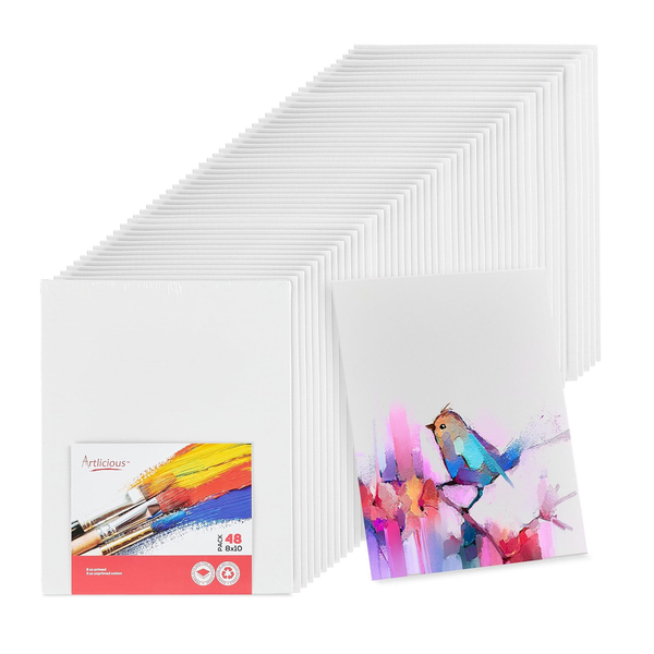 Paquete de 12 lienzos de algodón Artlicious de 8x10 pulgadas para óleo, acrílico y acuarela