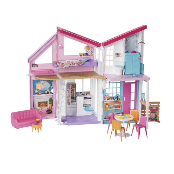 Más de 25 muebles, 6 habitaciones Barbie Malibu House Dollhouse Playset