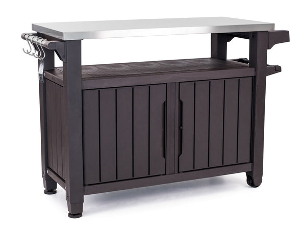 Keter Unity XL Indoor Outdoor Entertainment BBQ Storage Table